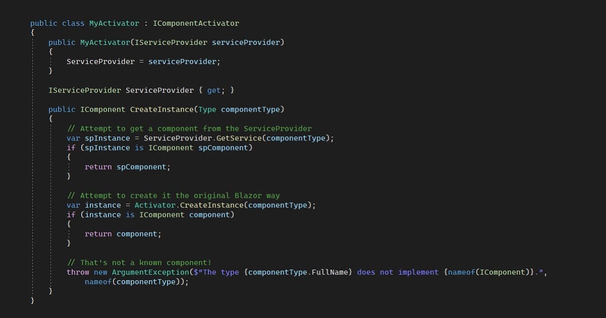 Dependency Injected Blazor App